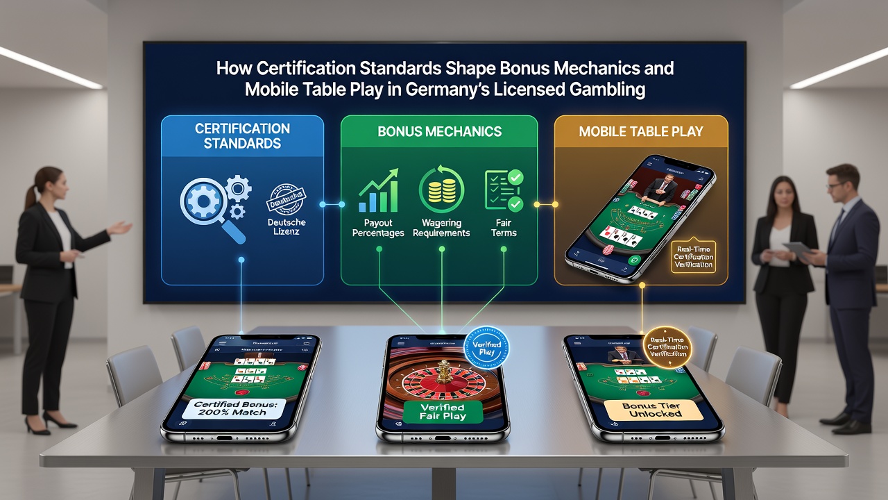Mobile Roulette- und Blackjack-Tische in zertifizierten deutschen Glücksspielumgebungen