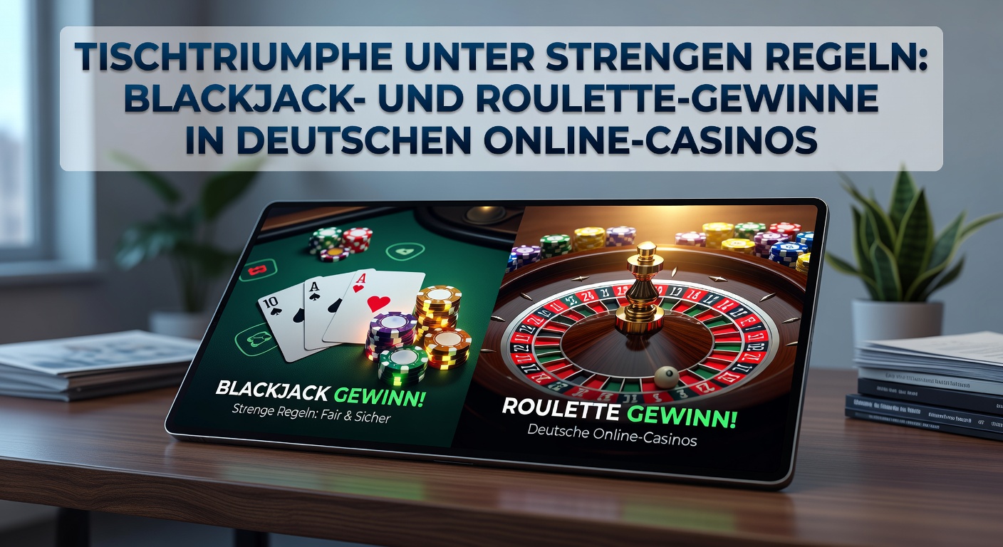 Drehender Roulette-Tisch mit Blackjack-Karten in einem modernen Online-Casino-Ambiente, beleuchtet von strategischen Lichtern der Regulierung